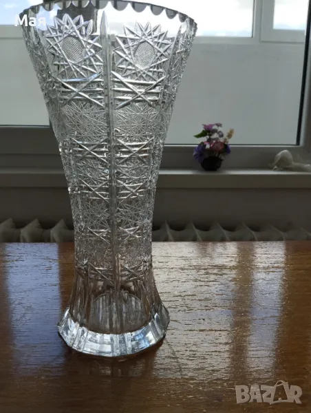 Кристална ваза чешки кристал, снимка 1