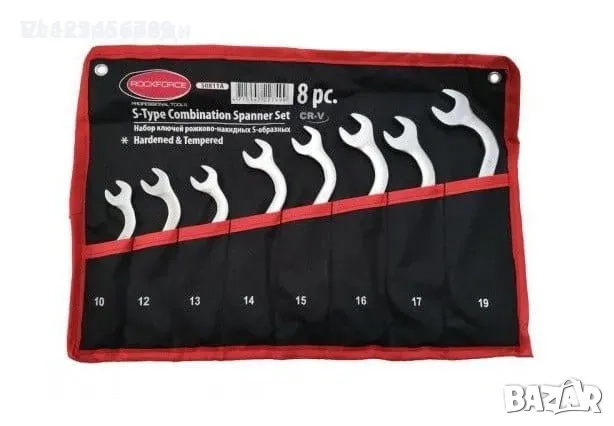Звездогаечни Ключове S-образни 10-19мм – 8 броя ROCK FORCE, снимка 1