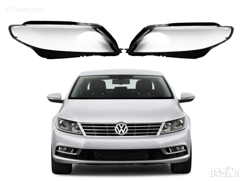 Стъкла (капаци) за фарове за VW CC B7, снимка 1