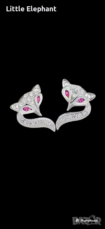 Pre order Сребърни обеци лисици,колекция,"Animals"/нови, снимка 1