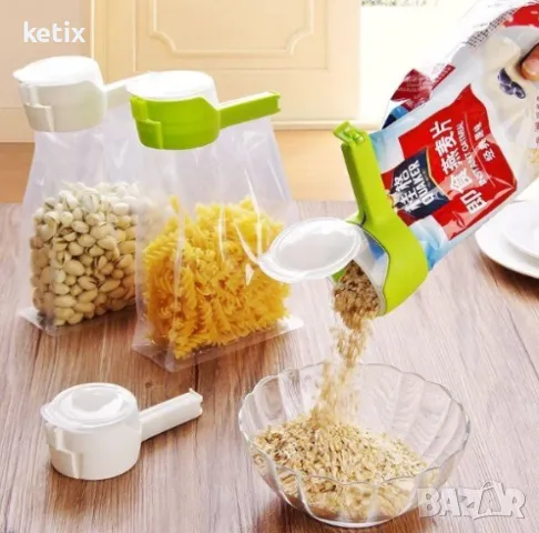 Комплект от 5 щипки за храна, снимка 5 - Аксесоари за кухня - 48918627