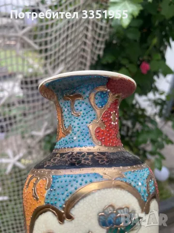 Стара Ваза Satsuma оригинал, снимка 8 - Вази - 50053396