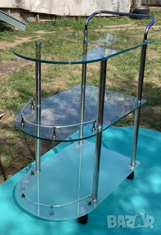 Количка за сервиране 3 нива дебело стъкло Топ Състояние !, снимка 7 - Други - 47346611