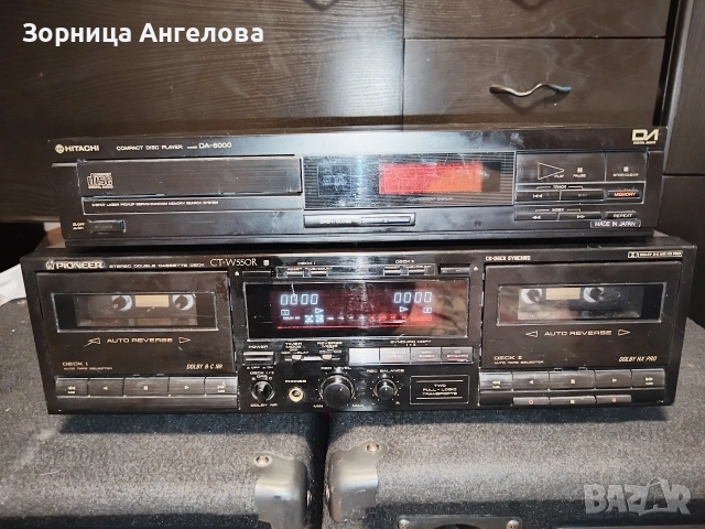Винтидж CD плейър Hitachi DA-6000 + Pioneer CT-W550R – Made in Japan, снимка 3 - Ресийвъри, усилватели, смесителни пултове - 52877886