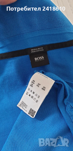 Hugo Boss Parlay Regular Fit Pima Pique Cotton Mens Size XL/2XL ОРИГИНАЛНА Тениска!, снимка 2 - Тениски - 36311049