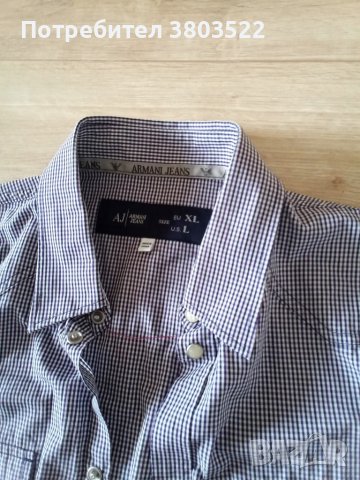 Оригинална риза AJ Armani jeans, снимка 3 - Ризи - 44743929