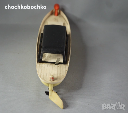 Стара Руска Пластмасова играчка модел лодка кораб 37 см, снимка 5 - Колекции - 53186414