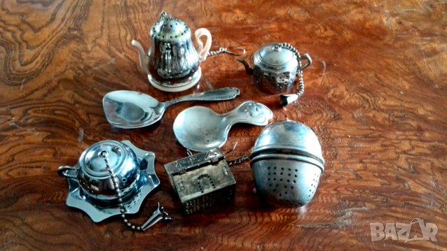 Стари ЦЕДКИ ЗА ЗАПАРВАНЕ НА ЧАЙ и лъжички за чай, снимка 7 - Колекции - 35776168