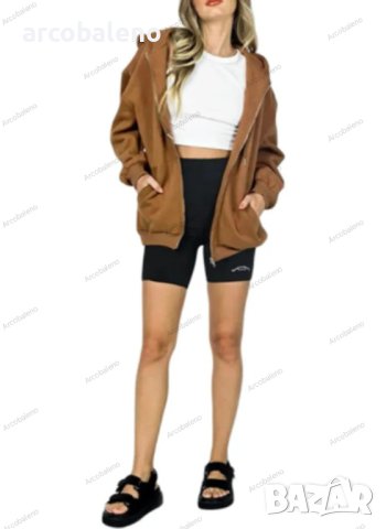 Дамски суичър с цип и качулка, 6цвята, снимка 5 - Суичъри - 42093112