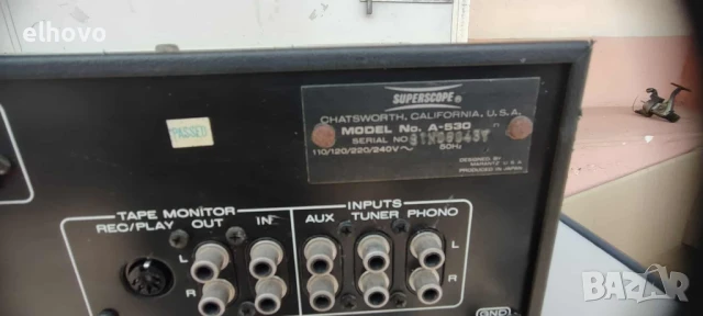 Стерео усилвател Superscope-Marantz A-530, снимка 5 - Ресийвъри, усилватели, смесителни пултове - 50736250