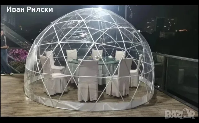 Голяма 3,60м, Луксозна куполна палатка , за забавление , Павилион за бизнес , за джакузи , , снимка 9 - Палатки - 56099465