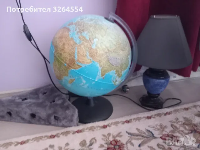 Светещ глобус с функция на нощна лампа, снимка 2 - Детски нощни лампи - 56076333