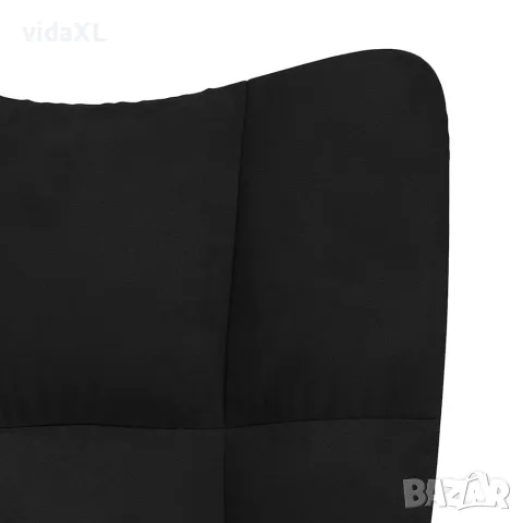 vidaXL Люлеещ стол, черен, кадифе, снимка 7 - Столове - 56146962