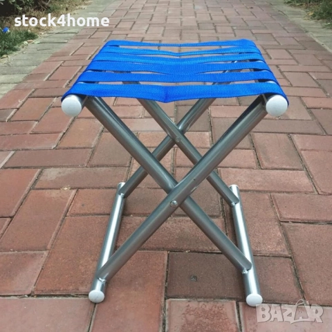 Сгъваема табуретка за къмпинг, риболов и плаж, компактна, лека, до 200 кг, снимка 3 - Екипировка - 52270660