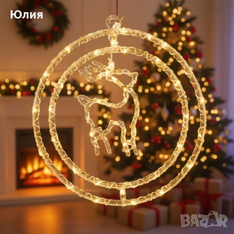 Въртяща се коледна декорация , снимка 4 - Декорация за дома - 52566953