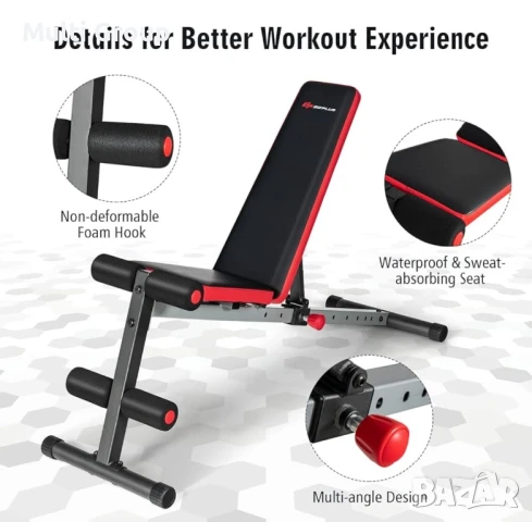 Фитнес лежанка Covacs – регулируема, сгъваема!, снимка 1