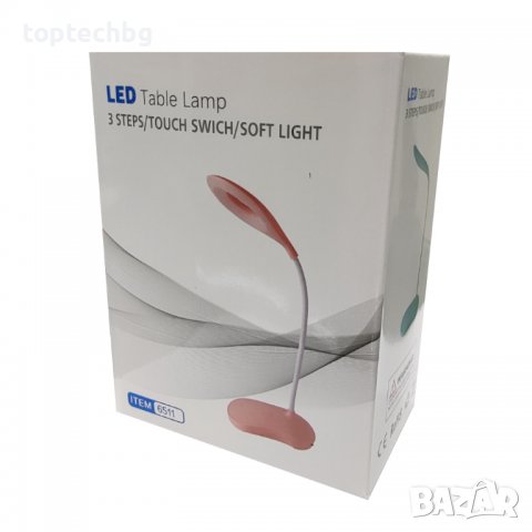 Настолна Led лампа за бюро с USB кабел и 3 степени за сила на светлина, снимка 3 - Настолни лампи - 39043229