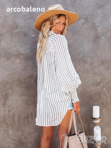 Дамска дълга ежедневна риза с дълъг ръкав, 3цвята , снимка 4 - Ризи - 41760767