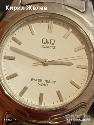 Модерен мъжки часовник Q/Q QUARTZ много красив перфектно състояние 51845, снимка 3 - Мъжки - 53484643