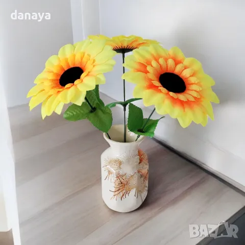 5595 Изкуствено цвете Слънчоглед, 25 см