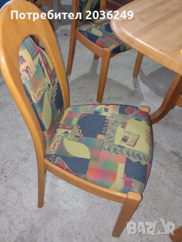 Комплект масивна разтегателна маса с 7 стола- Автомат , снимка 3 - Маси - 52878128