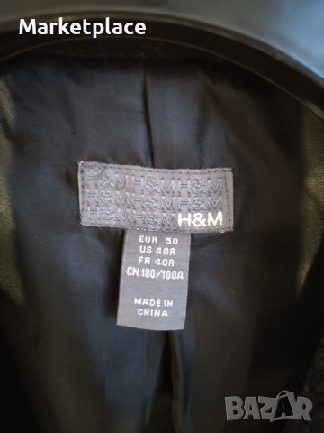 Мъжко палто H&M вълна размер L, снимка 3 - Палта - 44414045