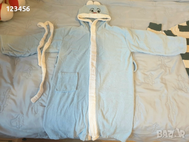 Детски памучен халат 7-8 год.