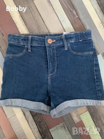 Риза на сърца и къси дънкови панталони 7-8-9 години, снимка 5 - Детски комплекти - 41447678