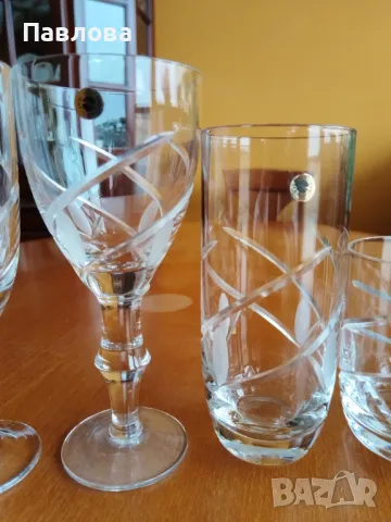 Кристални чаши,, Виолета - 2", снимка 3 - Чаши - 49606038