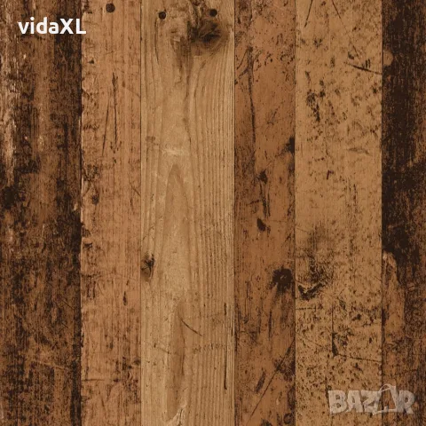 vidaXL Ъглова етажерка 3 нива старо дърво 50x50x102 см инженерно дърво, снимка 8 - Етажерки - 56148175