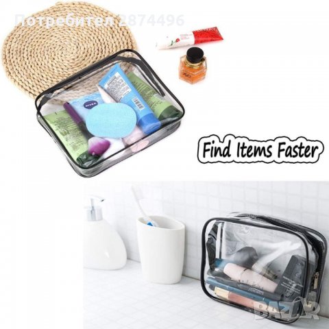 2529 Козметични несесери в три размера - прозрачни, снимка 7 - Други - 35787307