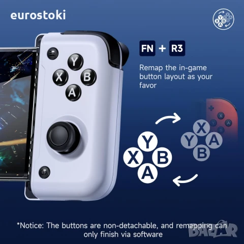 Мобилен геймърски контролер EasySMX M05 за Android и iPhone серия 15 (USB-C), геймърски контролер , снимка 2 - Аксесоари - 51379603