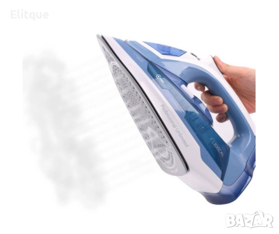 Парна ютия – 2200W, керамична плоча, 380мл резервоар, лилава и синя, снимка 6 - Ютии - 52842407