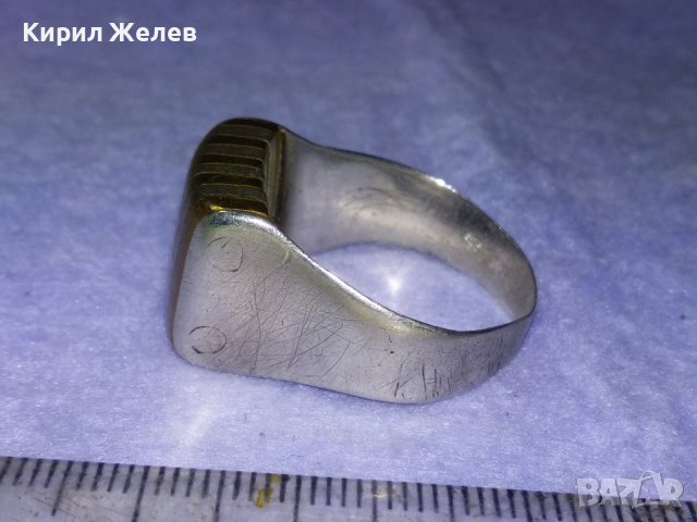 Стар АНГЛИЙСКИ ВНУШИТЕЛЕН СРЕБЪРЕН ВИНТИДЖ ПРЪСТЕН СРЕБРО 925 и БРОНЗ  МАЙСТОРСКА РЪЧНА РАБОТА 40639, снимка 6 - Пръстени - 42655981
