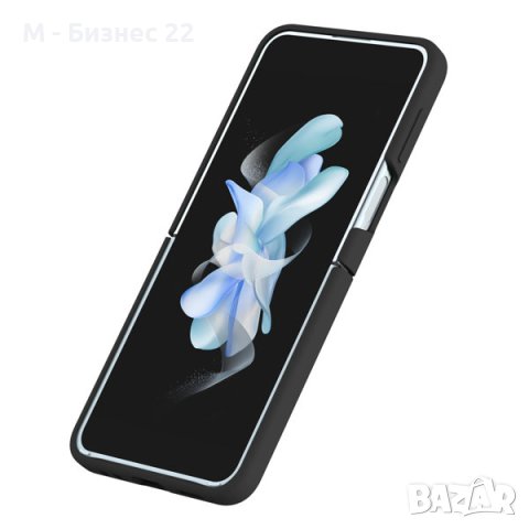 Силиконов калъф Nillkin за Samsung Galaxy Z Flip 4 5G, черен, снимка 5 - Калъфи, кейсове - 41441786