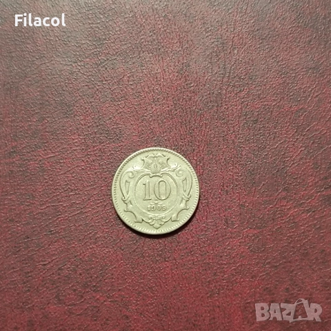 Австрия 10 хелера 1909 година