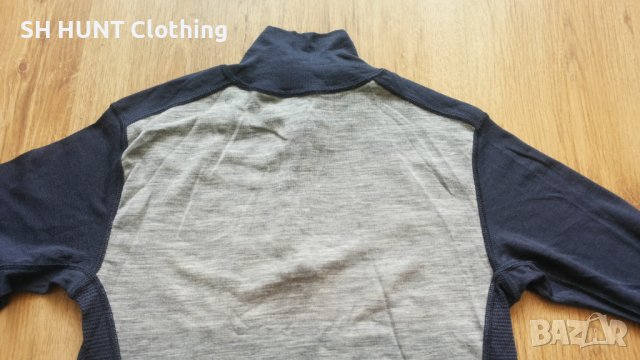 DEVOLD HIKING MAN HALF ZIP NECK 100% Extra Fine Merino Wool размер M термо блуза - 408, снимка 11 - Блузи - 41365088
