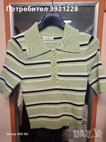 Блузка с яка, снимка 4 - Тениски - 53592978