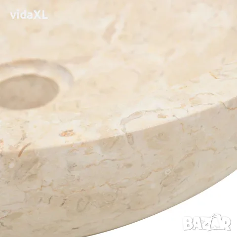 vidaXL Мивка, 40x12 см, мрамор, кремава, снимка 9 - Мивки - 56146003
