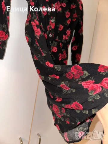 Красива детска рокля тип риза 146-152 см, снимка 2 - Детски рокли и поли - 50060152