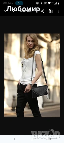 ELIOX - Елегантна дамска чанта с верижка и презрамка за рамо, изработена от мека изкуствена , снимка 5 - Чанти - 53854806