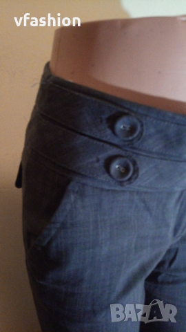 Всичко по 5 лв - Дамски панталон Next Petite,  сив със широк крачол, снимка 3 - Панталони - 36082816