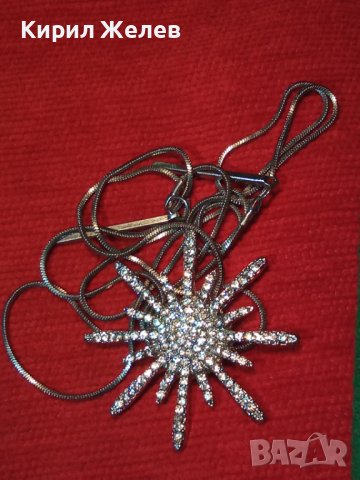 ЗВЕЗДОВИДЕН ПОСРЕБРЕН КРИСТАЛЕН АРТ МОДЕН МЕДАЛЬОН 25177, снимка 11 - Колиета, медальони, синджири - 35233025