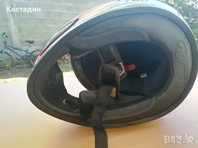 Мото каска Nitro Fibroglass размер М 58 см, снимка 9 - Аксесоари и консумативи - 55791777