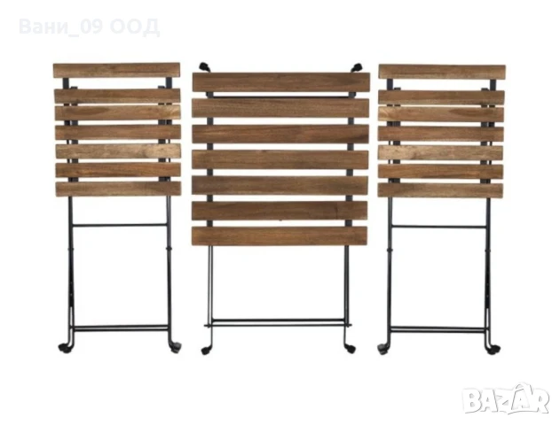 Сгъваем градински сет маса плюс 2 стола, снимка 3 - Градински мебели, декорация  - 50718771