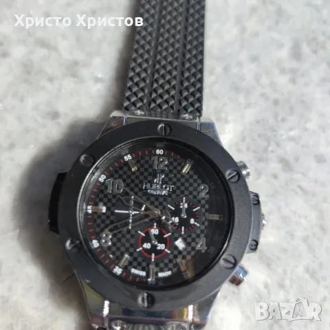 Мъжки луксозен часовник Hublot Steel Silver , снимка 9 - Мъжки - 47362945
