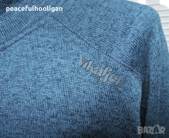 Vikafjell Mens Outdoor 1/4 Zip Pullover Sweater Polar Fleece Blue Size XL, снимка 10 - Пуловери - 52948895