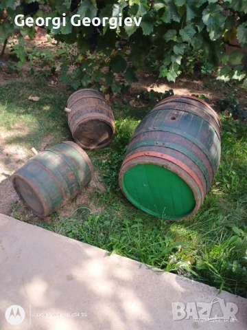 4 броя бъчви за вино 1бр 220л 1 бр 150л и 2бр по 35л цена за всички 150лв