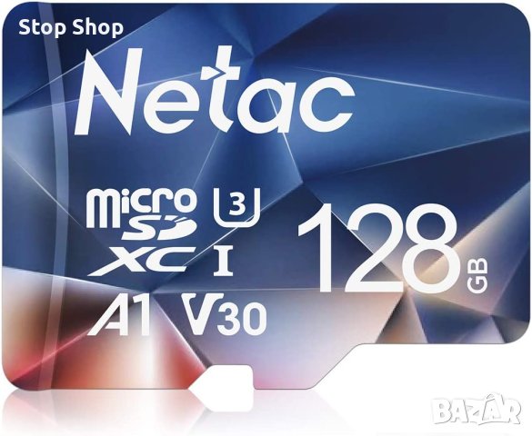 Netac 128GB MicroSDHC карта с памет, Micro SD карта 100/50MB/s,4K UHS-I, C10, U3, A1, V30, снимка 1 - Карти памет - 41854086