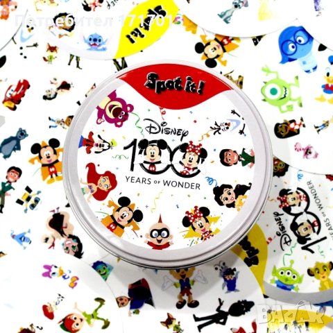 Настолна игра Spot it Disney - семейна игра, снимка 5 - Настолни игри - 44422328